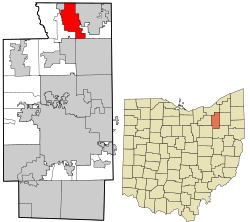 Summit County Ohio incorporated and unincorporated areas Macedonia highlighted